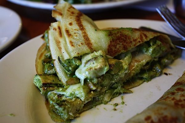 Avocado, Cheese, Cream Cheese  & Pesto Crepe