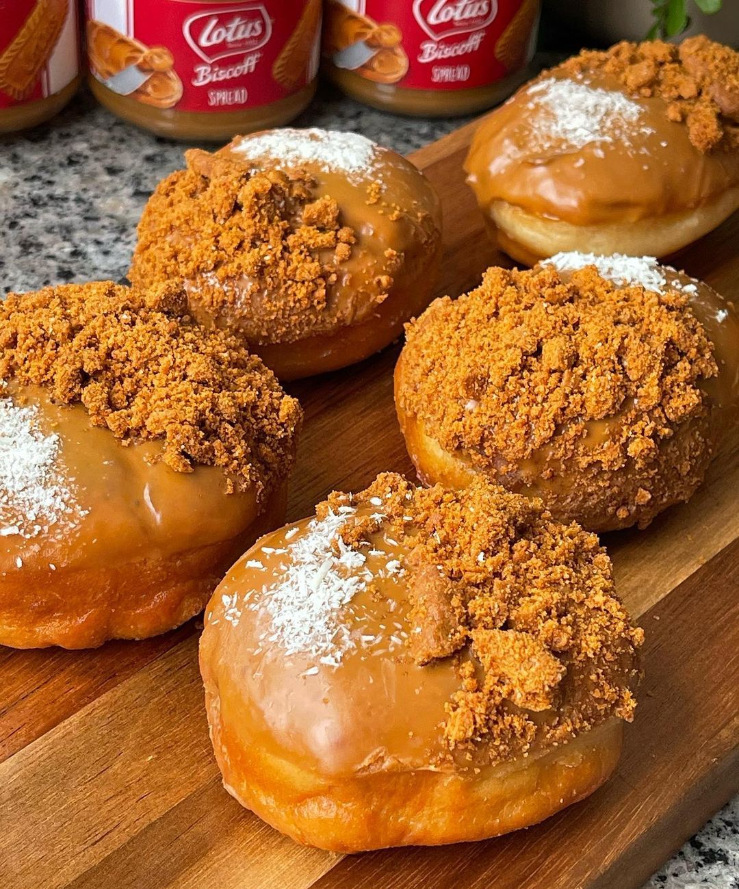 Biscoff Custard Doughnut