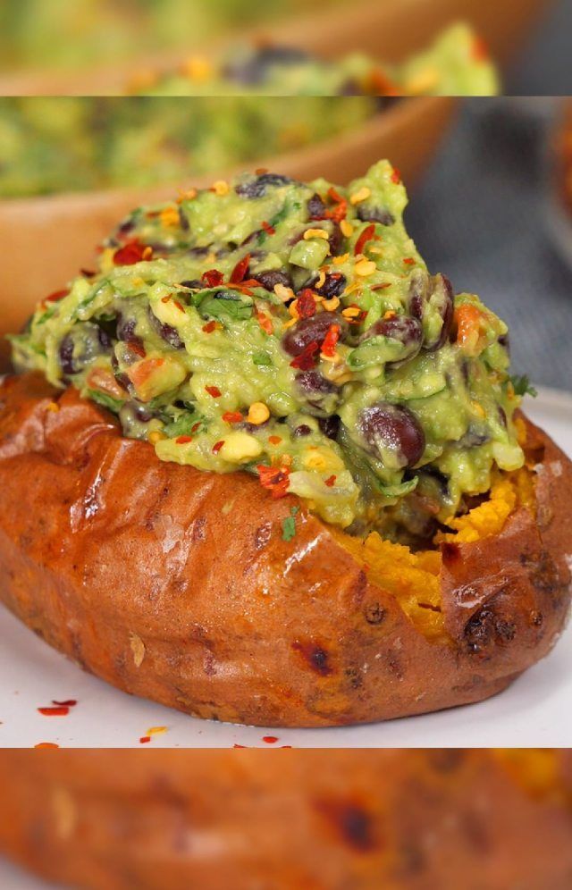 Roasted Vegetable with guacamole Jacket Potato