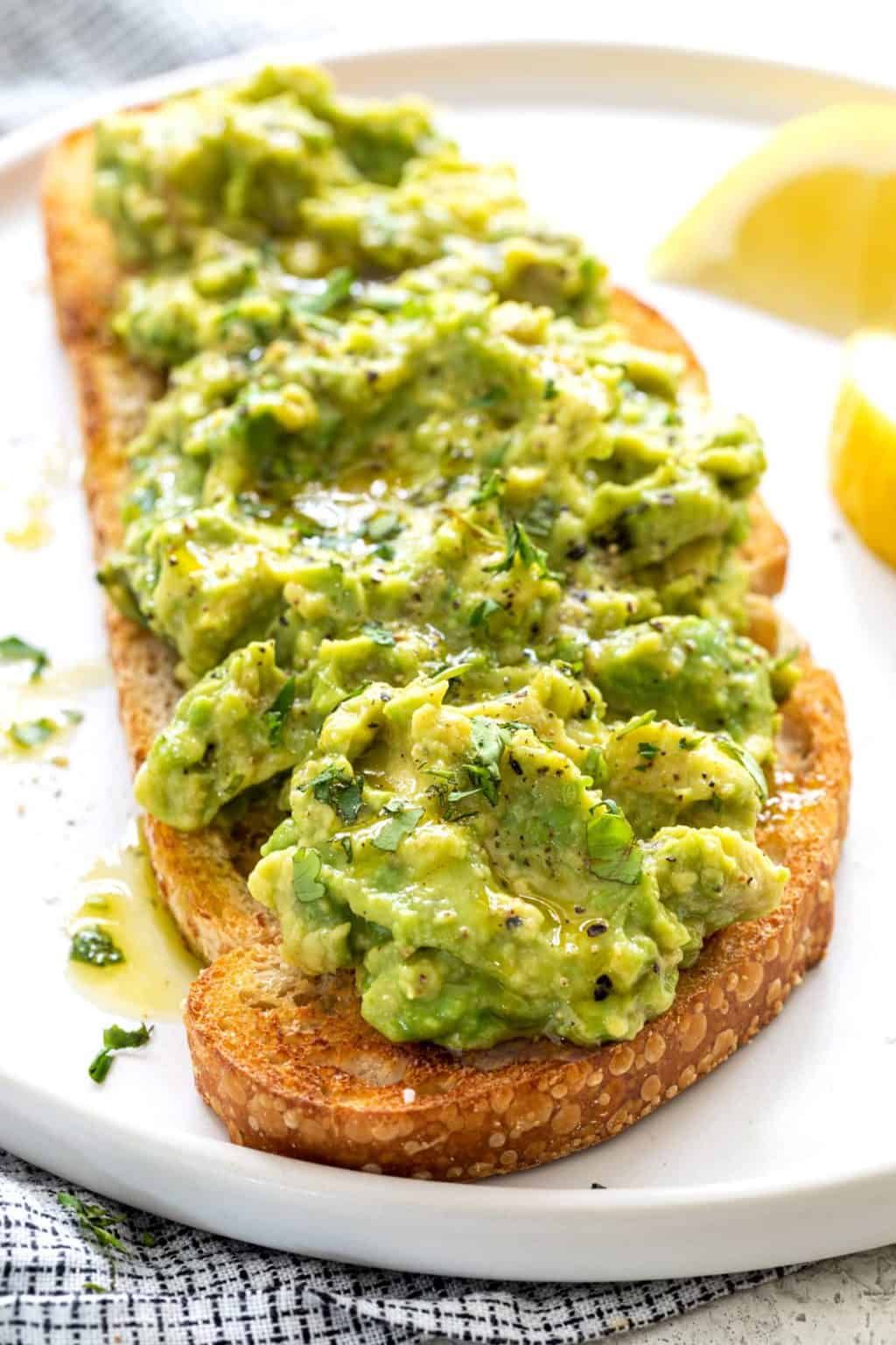 Smashed Avocado Drizzled with Honey Sourdough