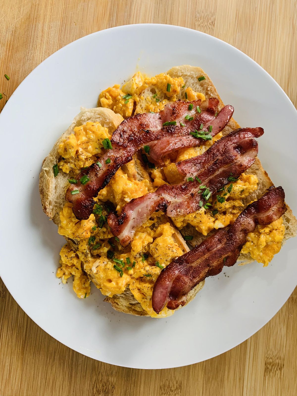Turkey Bacon, Scrambled Egg & Maple Syrup